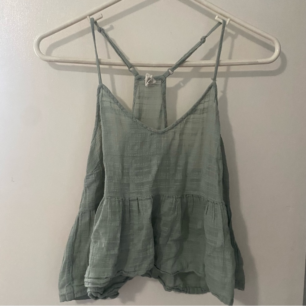 Teal cropped top